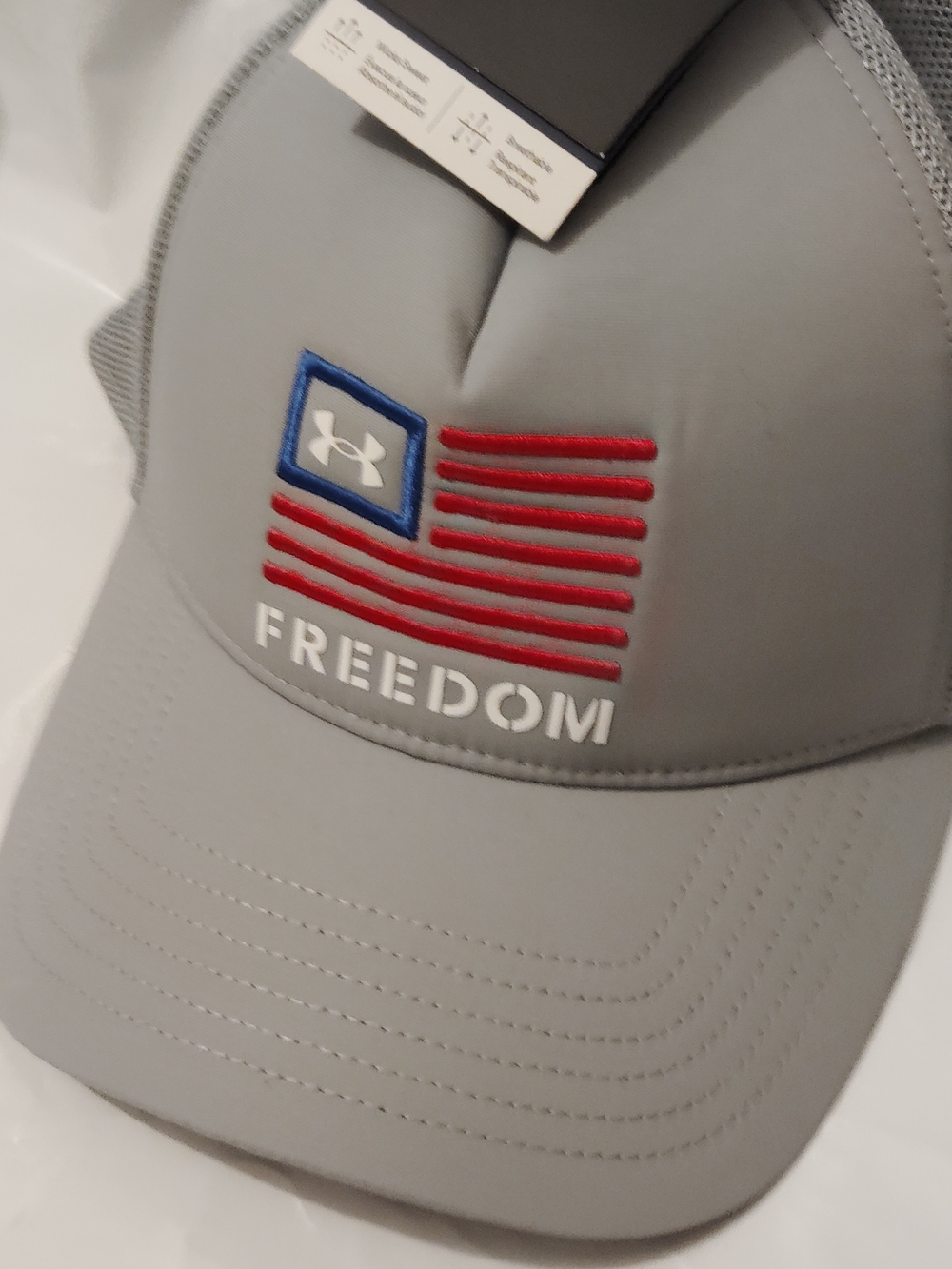Under Armour Grey Freedom Flag Performance Hat